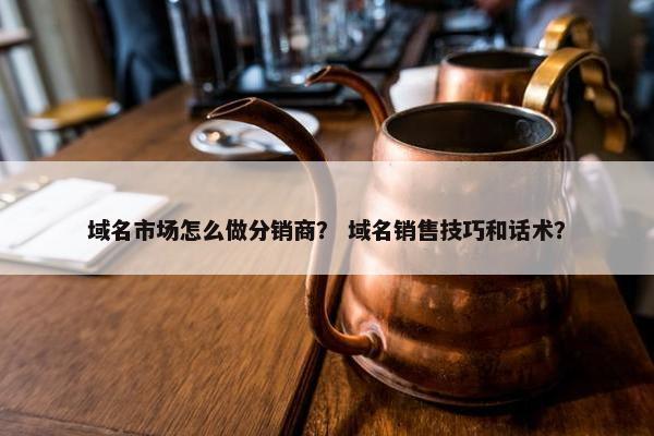 域名市场怎么做分销商？ 域名销售技巧和话术？