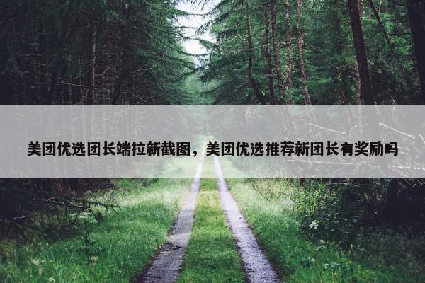 美团优选团长端拉新截图，美团优选推荐新团长有奖励吗