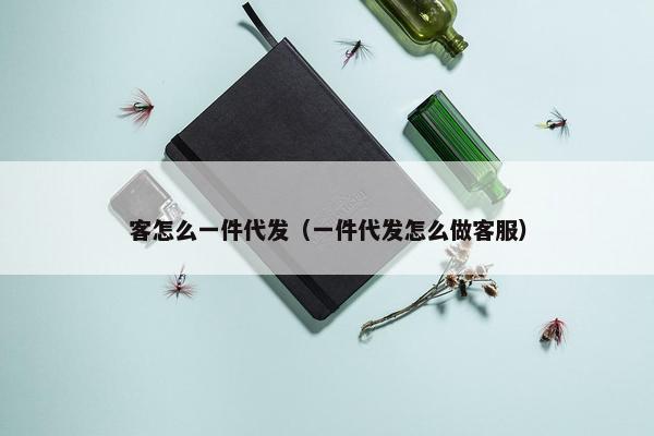客怎么一件代发（一件代发怎么做客服）