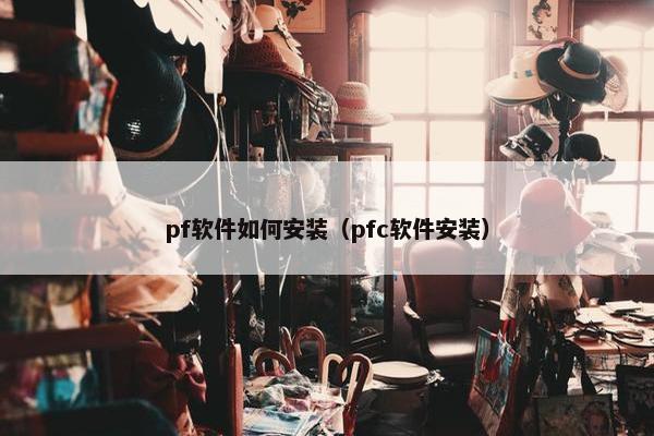 pf软件如何安装（pfc软件安装）