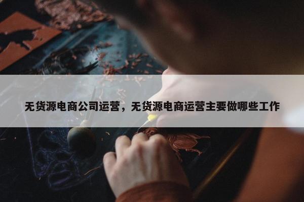 无货源电商公司运营，无货源电商运营主要做哪些工作