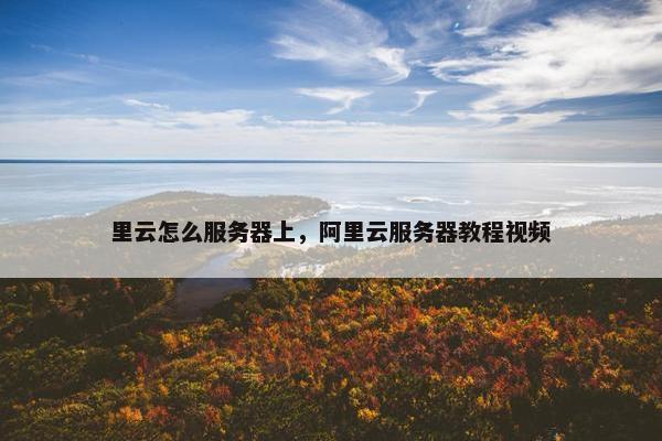 里云怎么服务器上，阿里云服务器教程视频