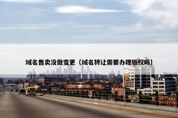 域名售卖没做变更（域名转让需要办理版权吗）