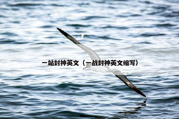 一站封神英文（一战封神英文缩写）