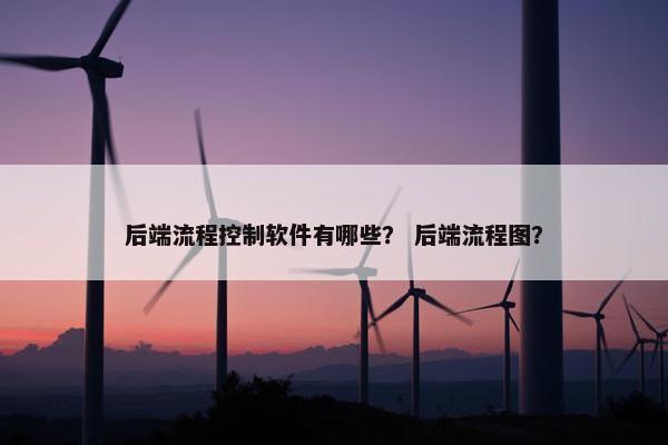 后端流程控制软件有哪些？ 后端流程图？