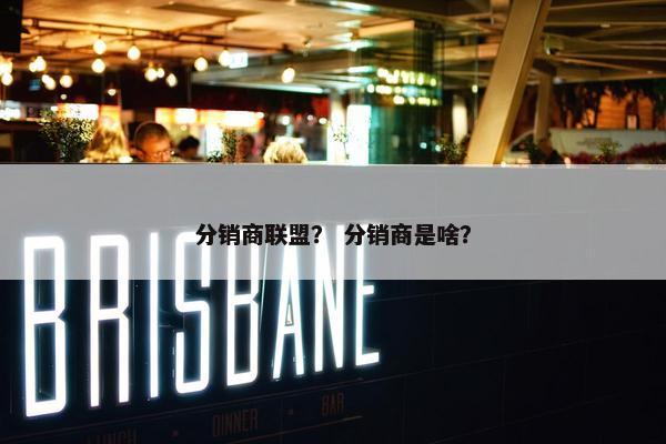 分销商联盟？ 分销商是啥？