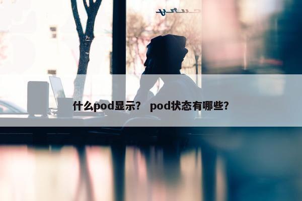 什么pod显示？ pod状态有哪些？