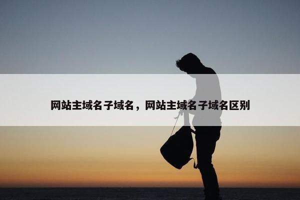 网站主域名子域名，网站主域名子域名区别