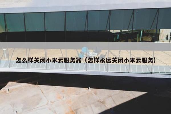 怎么样关闭小米云服务器（怎样永远关闭小米云服务）