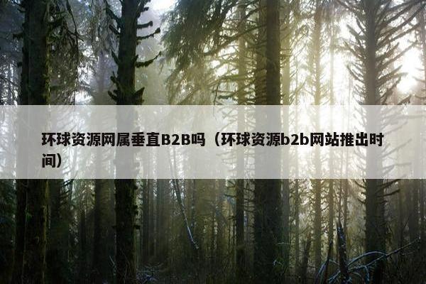 环球资源网属垂直B2B吗（环球资源b2b网站推出时间）