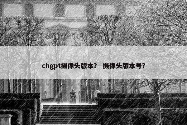 chgpt摄像头版本？ 摄像头版本号？