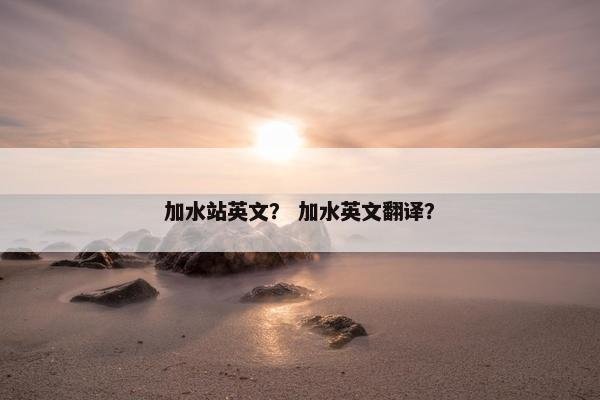 加水站英文？ 加水英文翻译？