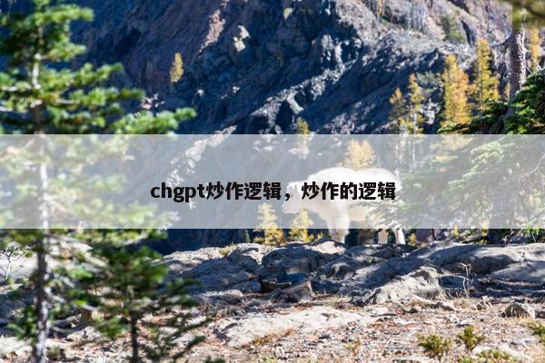 chgpt炒作逻辑，炒作的逻辑