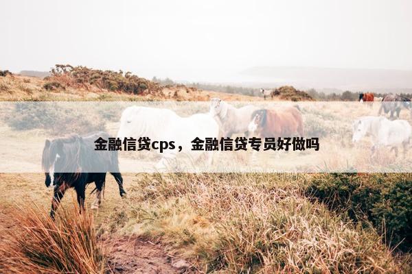 金融信贷cps，金融信贷专员好做吗