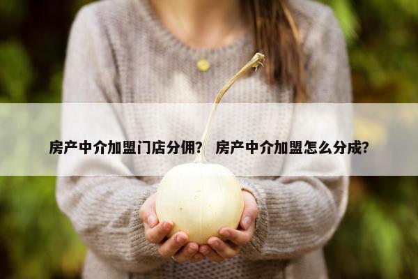 房产中介加盟门店分佣？ 房产中介加盟怎么分成？