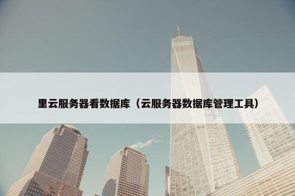 里云服务器看数据库（云服务器数据库管理工具）