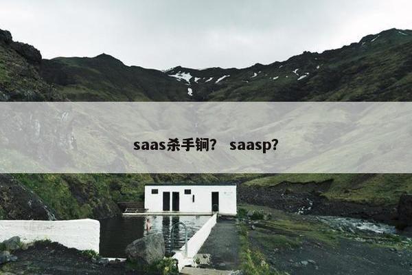 saas杀手锏？ saasp？