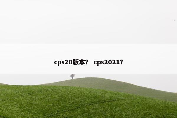 cps20版本？ cps2021？