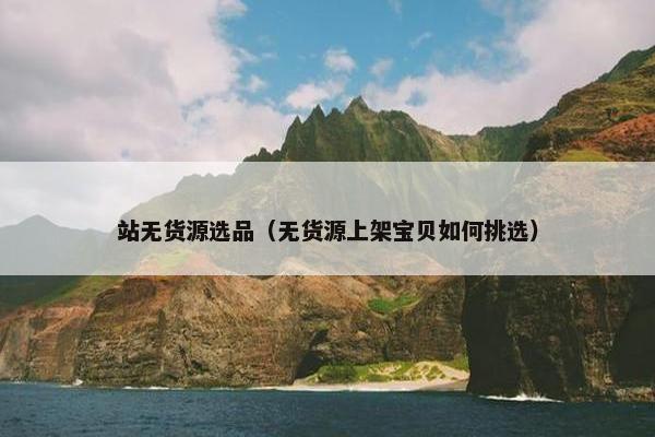 站无货源选品（无货源上架宝贝如何挑选）