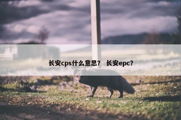 长安cps什么意思？ 长安epc？