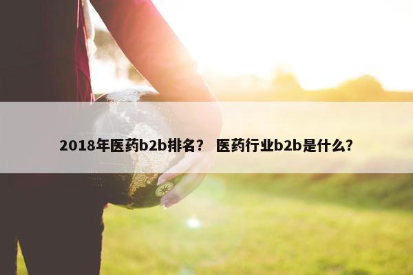 2018年医药b2b排名？ 医药行业b2b是什么？