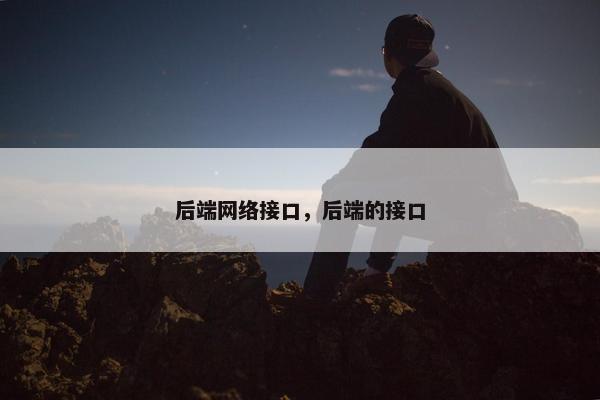 后端网络接口，后端的接口