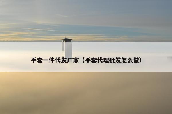 手套一件代发厂家（手套代理批发怎么做）