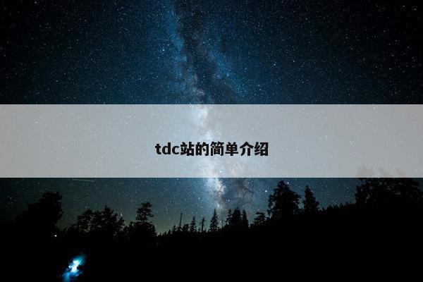 tdc站的简单介绍