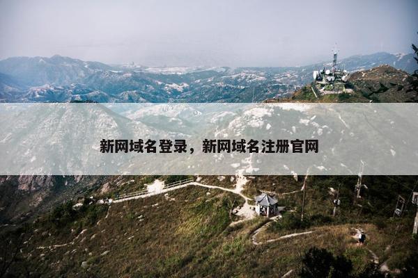 新网域名登录，新网域名注册官网
