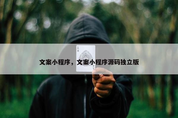 文案小程序，文案小程序源码独立版