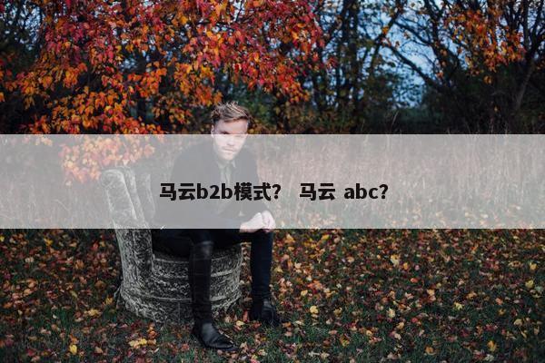 马云b2b模式？ 马云 abc？