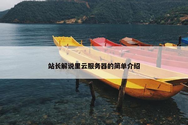 站长解说里云服务器的简单介绍