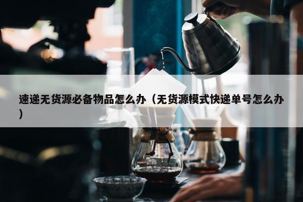 速递无货源必备物品怎么办（无货源模式快递单号怎么办）