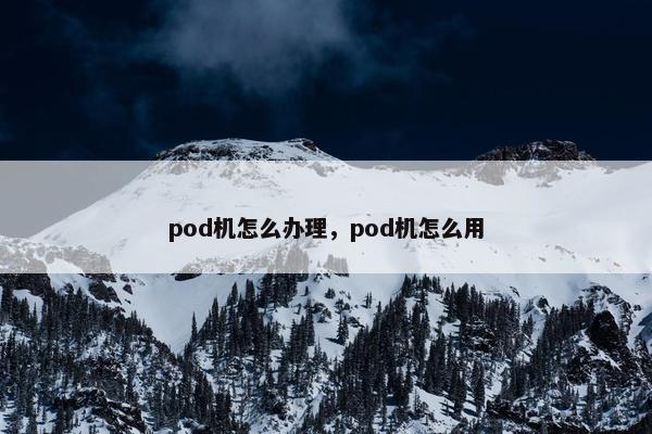 pod机怎么办理，pod机怎么用