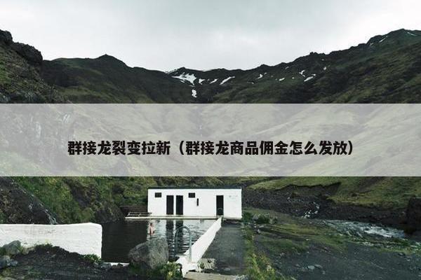群接龙裂变拉新（群接龙商品佣金怎么发放）