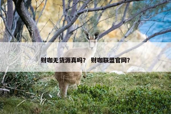 财咖无货源真吗？ 财咖联盟官网？