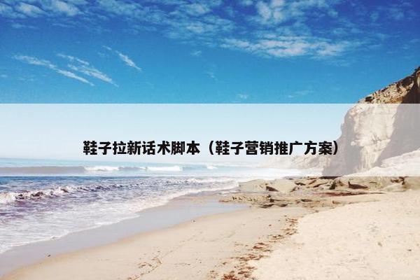 鞋子拉新话术脚本（鞋子营销推广方案）