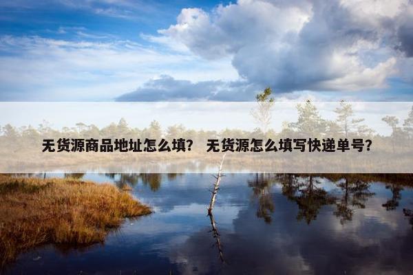 无货源商品地址怎么填？ 无货源怎么填写快递单号？