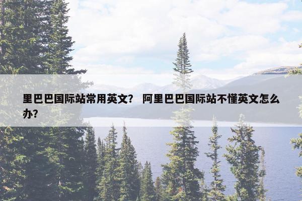 里巴巴国际站常用英文？ 阿里巴巴国际站不懂英文怎么办？