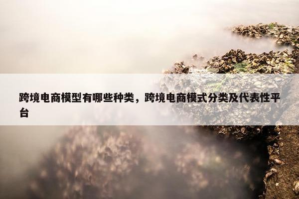 跨境电商模型有哪些种类，跨境电商模式分类及代表性平台