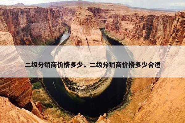 二级分销商价格多少，二级分销商价格多少合适