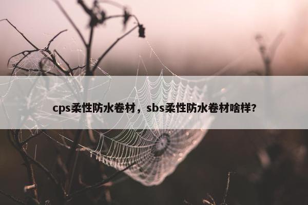 cps柔性防水卷材，sbs柔性防水卷材啥样?