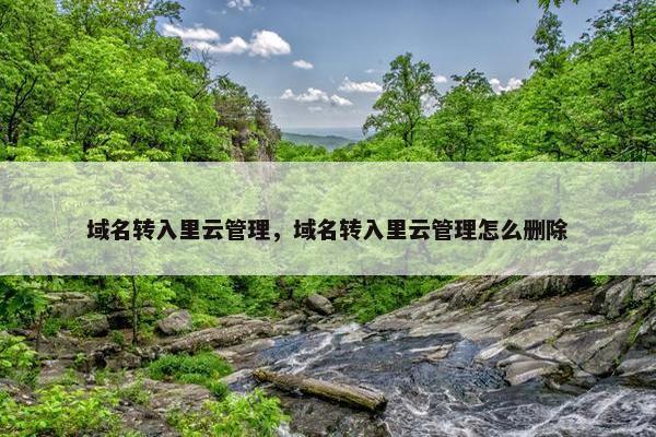 域名转入里云管理，域名转入里云管理怎么删除
