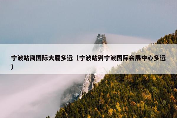 宁波站离国际大厦多远（宁波站到宁波国际会展中心多远）