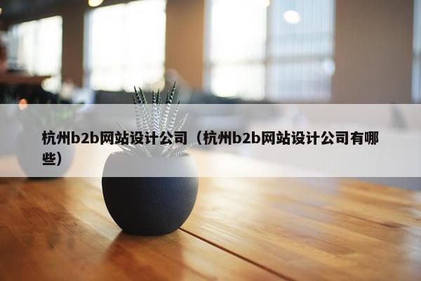 杭州b2b网站设计公司（杭州b2b网站设计公司有哪些）