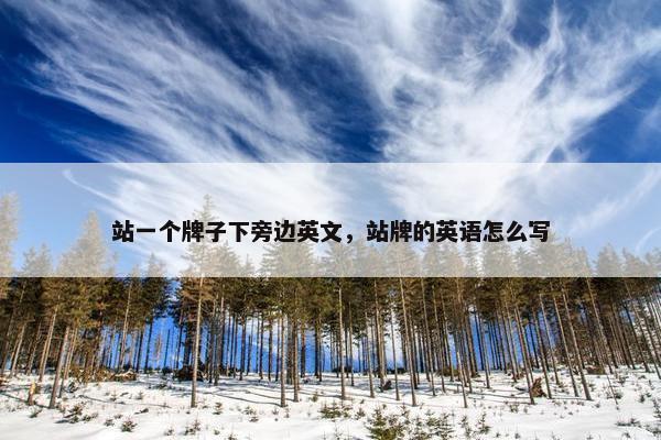 站一个牌子下旁边英文，站牌的英语怎么写