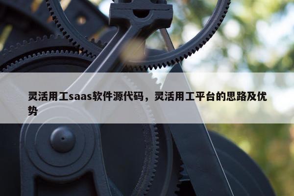 灵活用工saas软件源代码，灵活用工平台的思路及优势