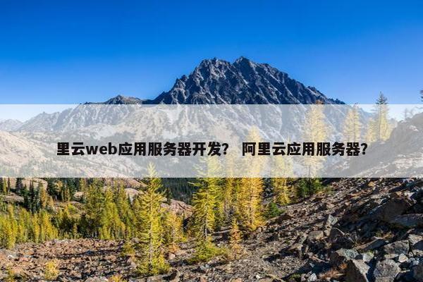 里云web应用服务器开发？ 阿里云应用服务器？