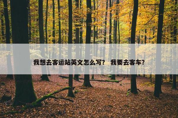 我想去客运站英文怎么写？ 我要去客车？
