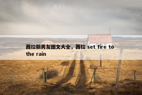 茜拉新男友图文大全，茜拉 set fire to the rain